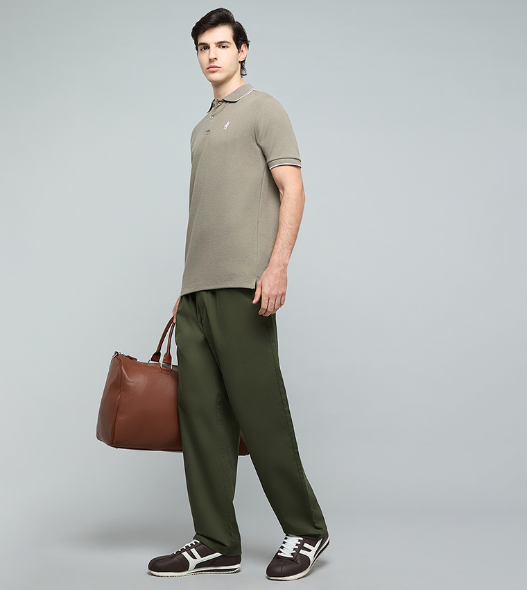 بنطلون تريكو سادة برباط