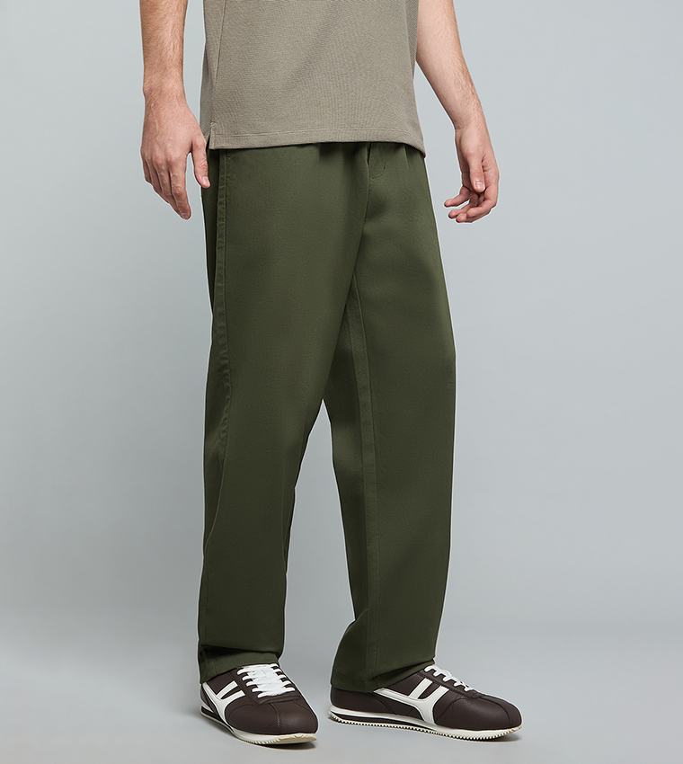 بنطلون تريكو سادة برباط