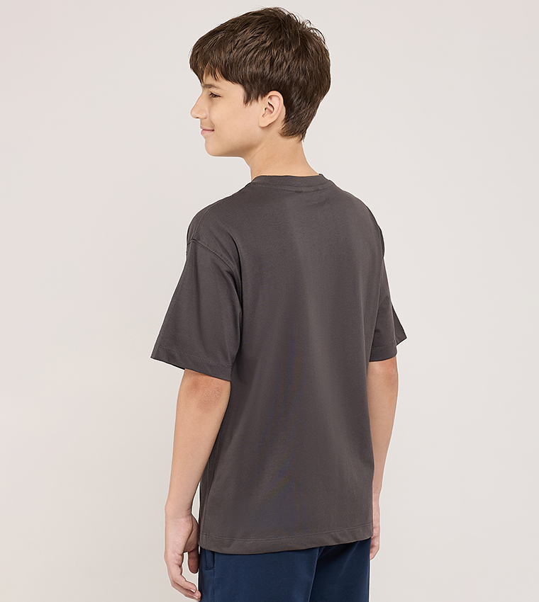 Printed T-Shirt with Crew Neck and Short Sleeves