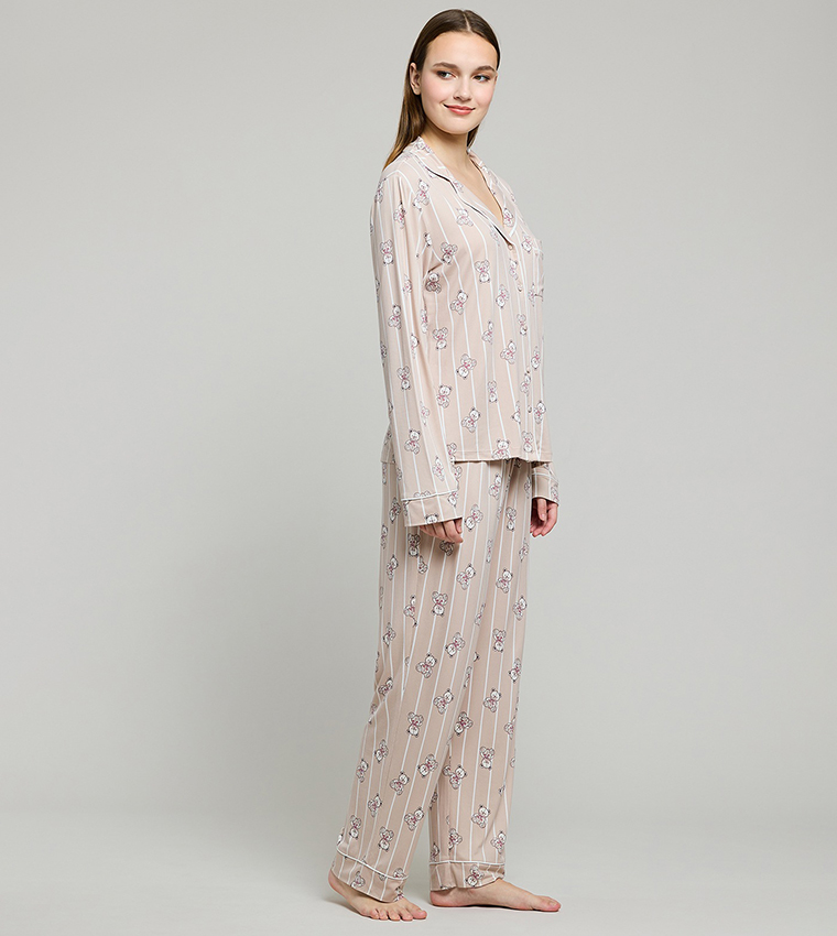 أر آند بي  أطقم بيجاما  - بيج Pyjama Set