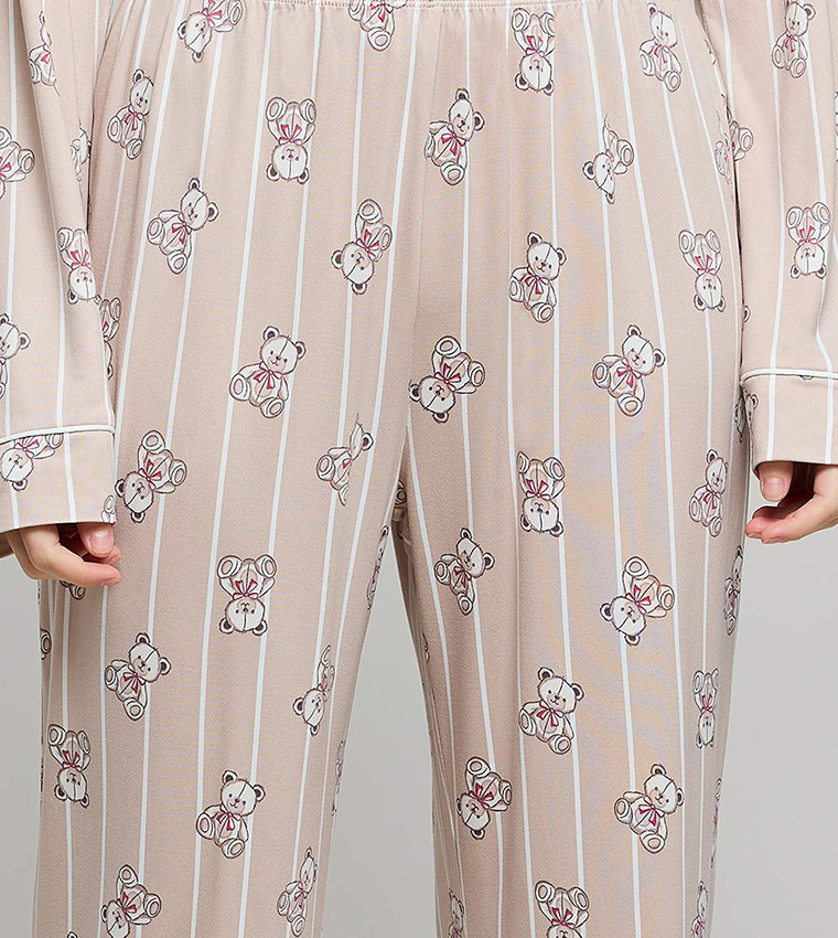 أر آند بي  أطقم بيجاما  - بيج Pyjama Set