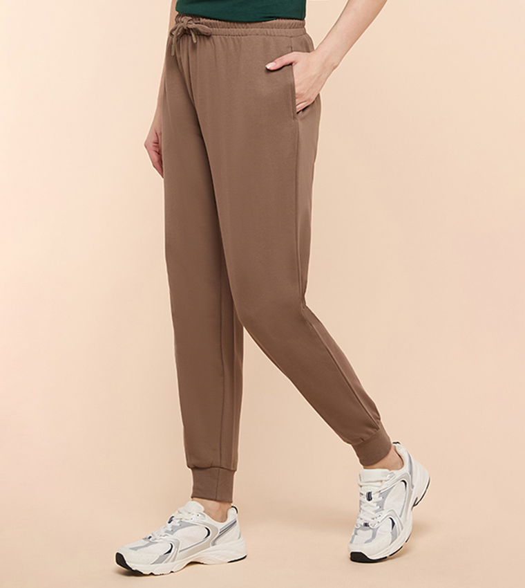 Solid Joggers with Drawstring Waist