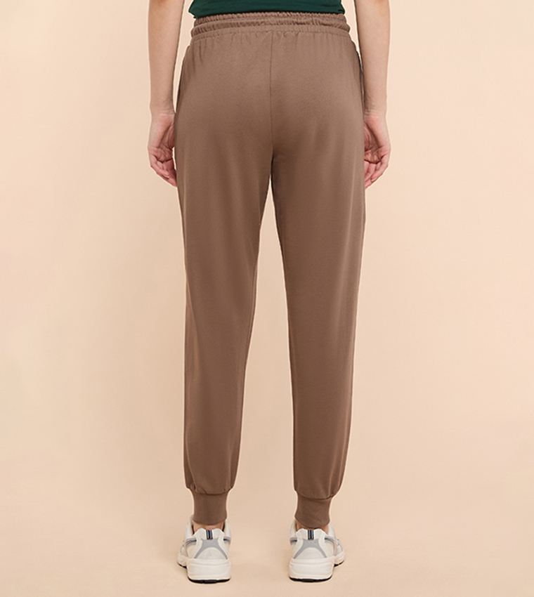 Solid Joggers with Drawstring Waist