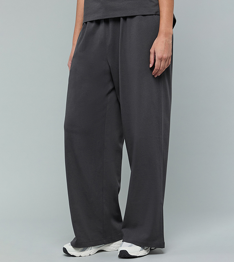 Solid Sweatpants with Drawstring Waist