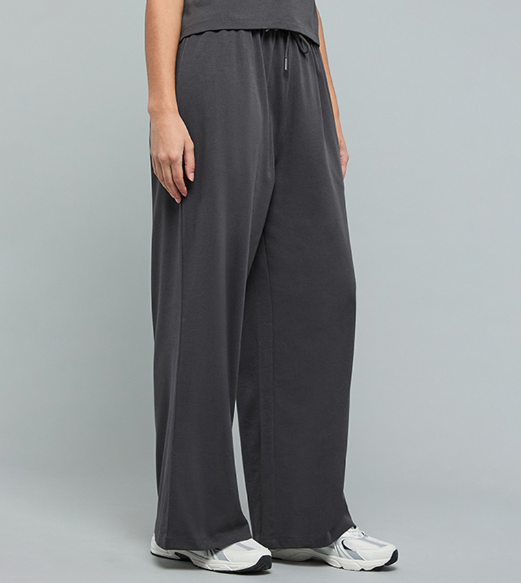 Solid Sweatpants with Drawstring Waist