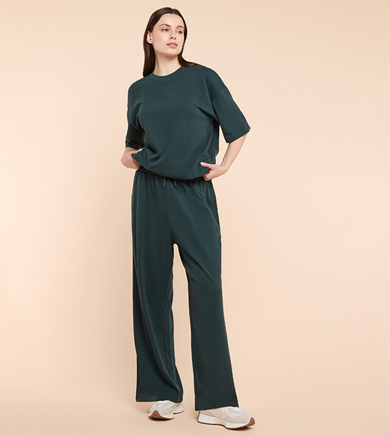 أر آند بي  بناطيل رياضية - أزرق مخضر  Sweatpants