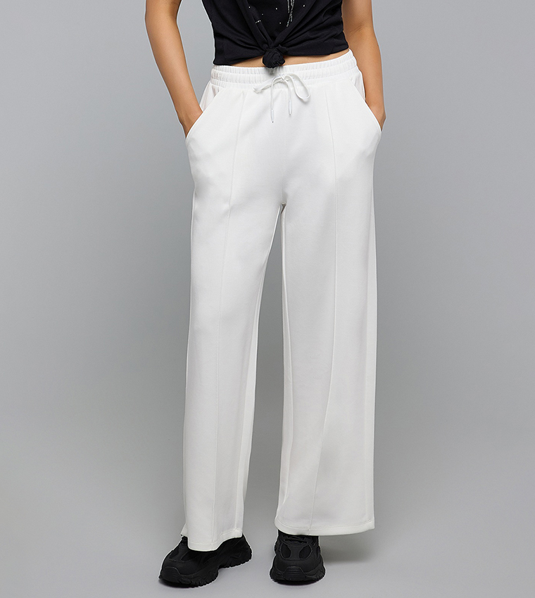 Solid Sweatpants with Drawstring Waist