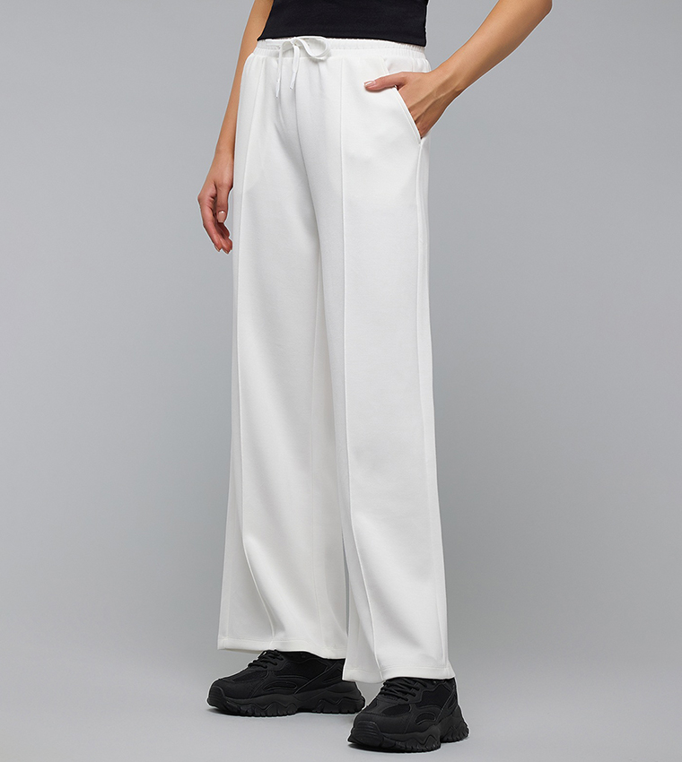Solid Sweatpants with Drawstring Waist
