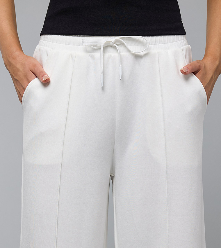Solid Sweatpants with Drawstring Waist