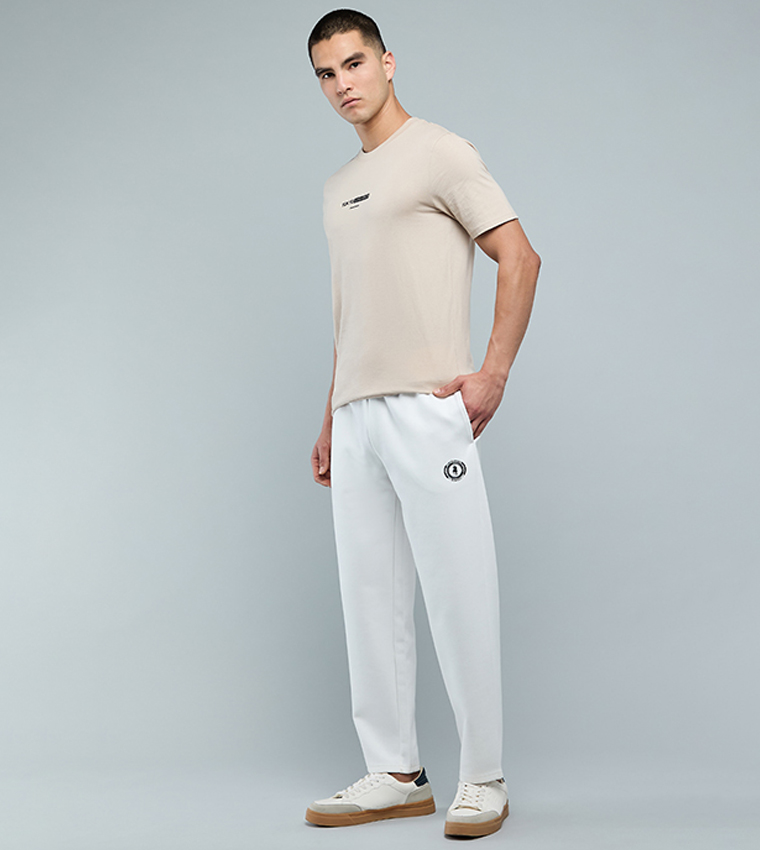 Print Detail Pants with Drawstring Waist