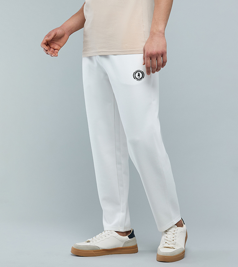 Print Detail Pants with Drawstring Waist