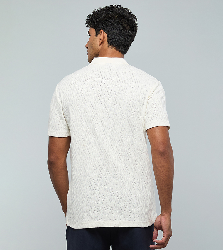 Knitted Polo T-Shirt with Short Sleeves