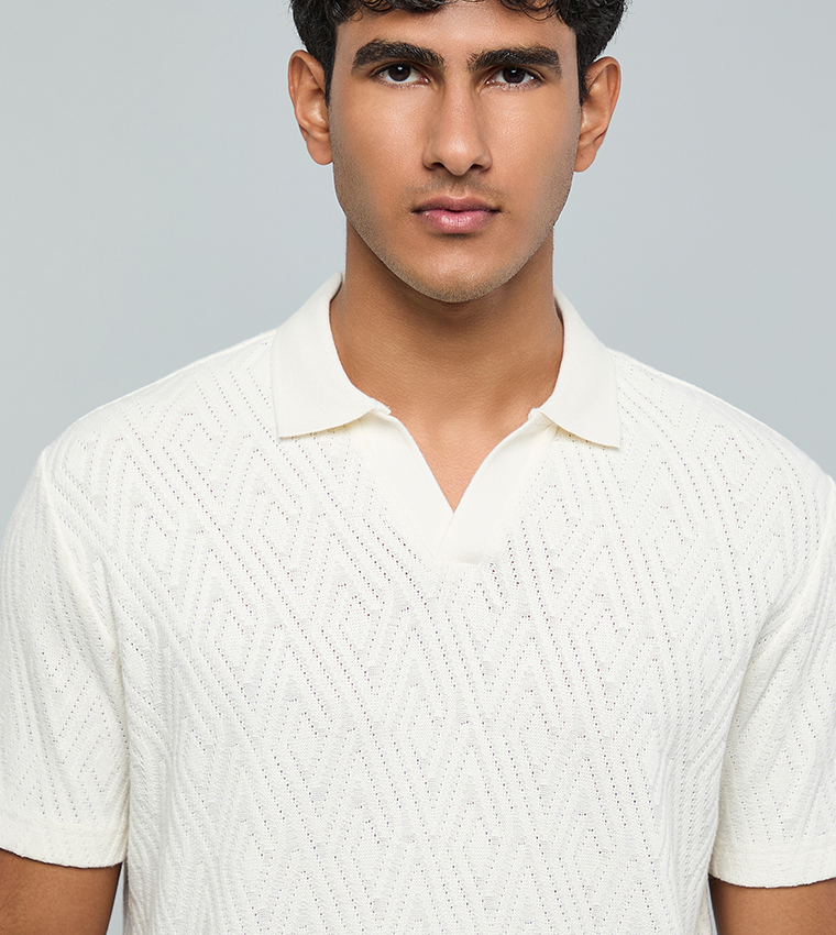 Knitted Polo T-Shirt with Short Sleeves