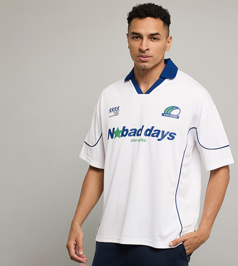Printed Polo T-Shirt with Short Sleeves