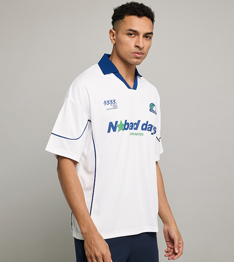 Printed Polo T-Shirt with Short Sleeves