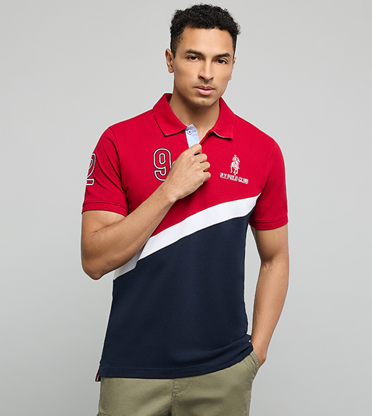 تيشيرت بولو بلونين كم قصير