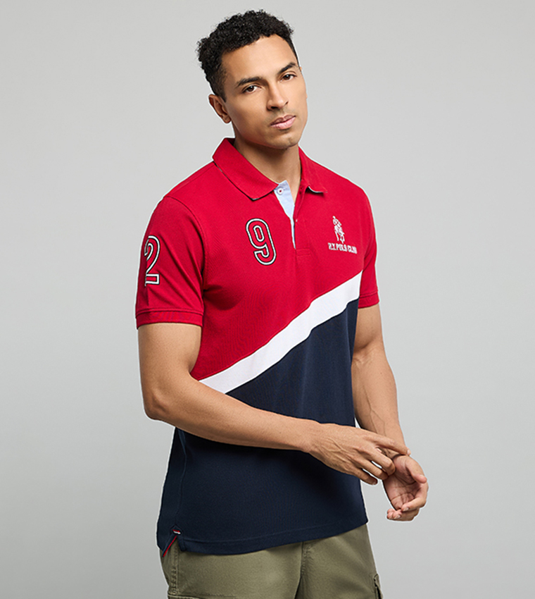 تيشيرت بولو بلونين كم قصير