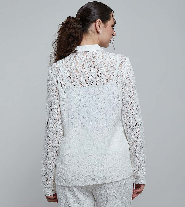 قميص كم طويل بقبة كلاسيك 