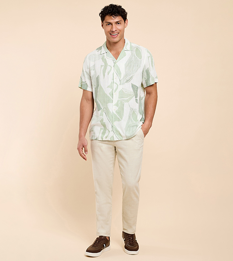 بنطلون سادة برباط على الخصر