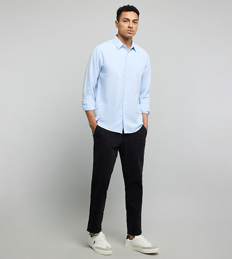 Solid Pants with Drawstring Waist