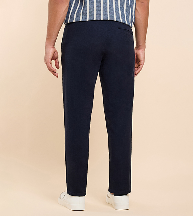 Solid Pants with Drawstring Waist