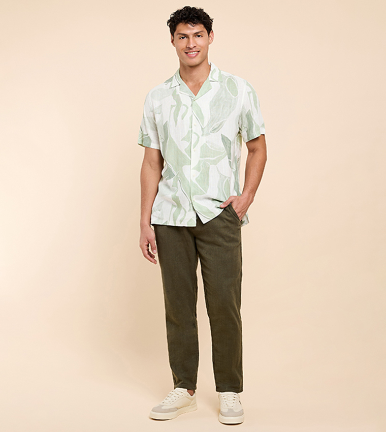 Solid Pants with Drawstring Waist