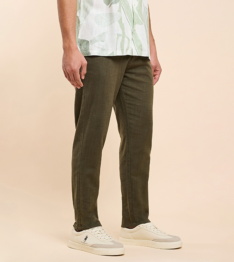 Solid Pants with Drawstring Waist