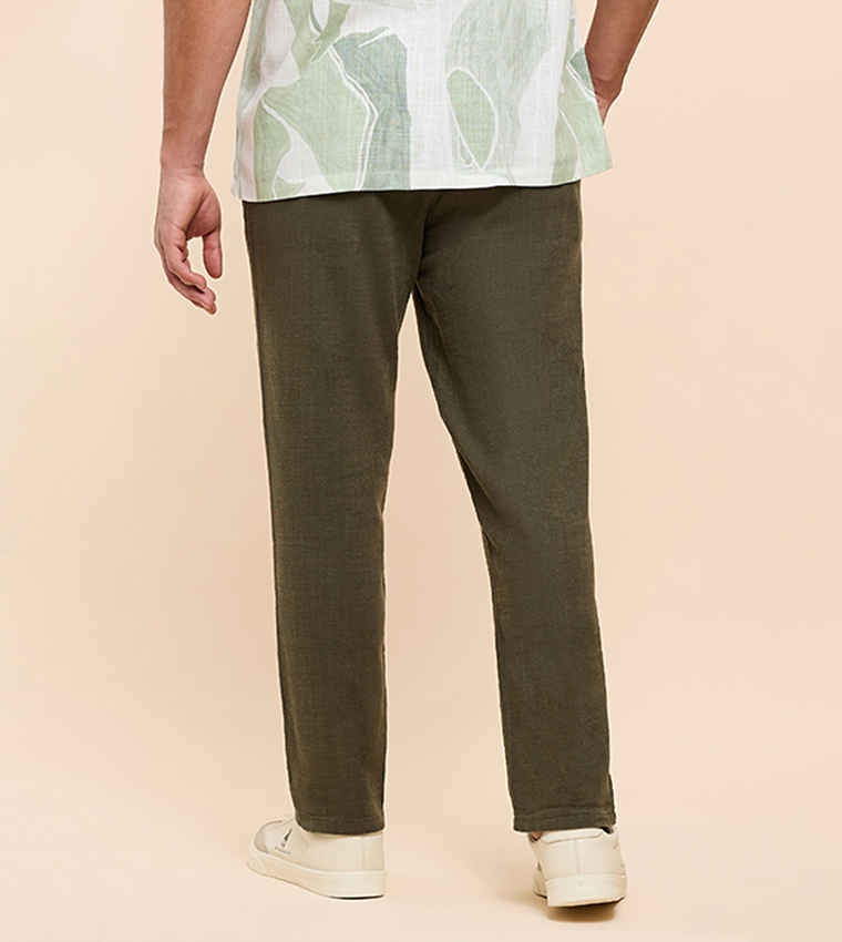 Solid Pants with Drawstring Waist