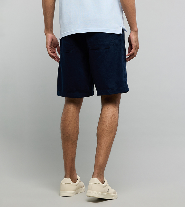 Solid Shorts with Drawstring Waist