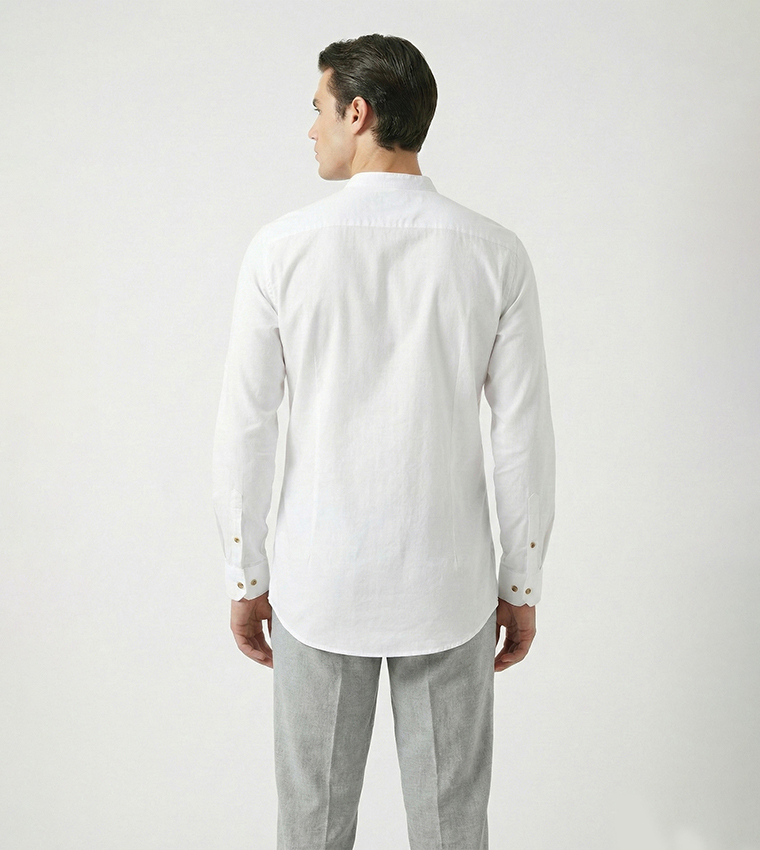 Logo Embroidered Long Sleeves Shirt