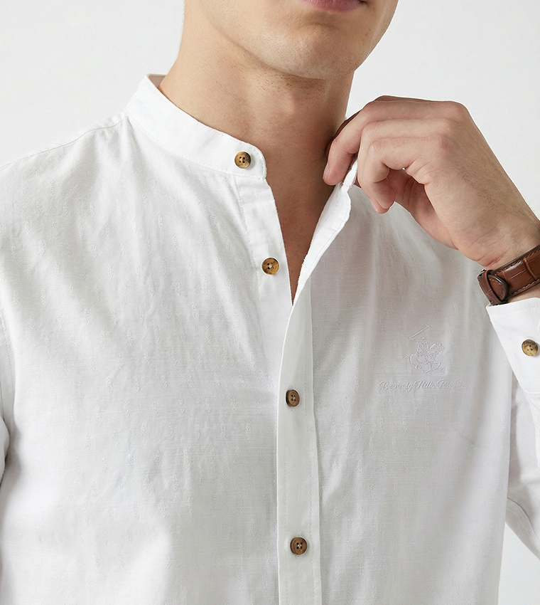 Logo Embroidered Long Sleeves Shirt