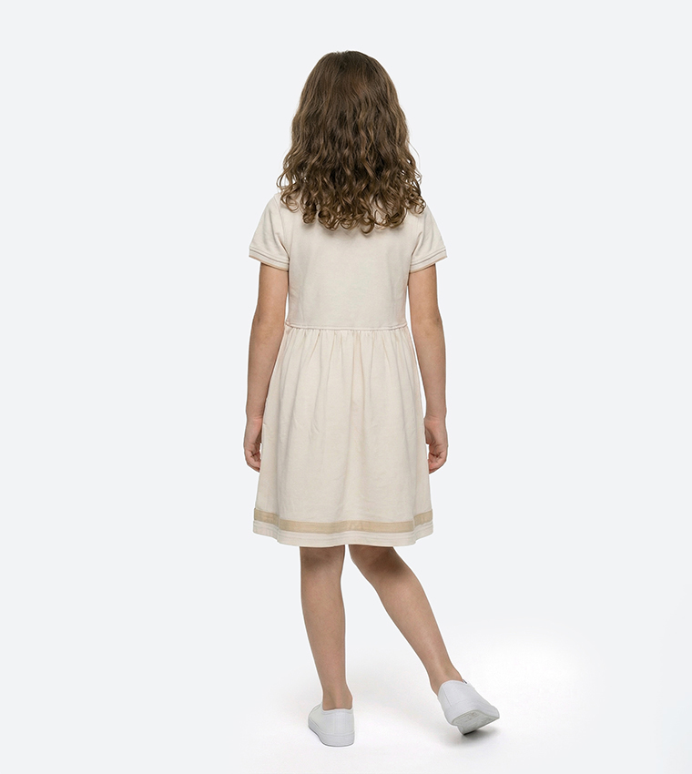 Logo Detail Collared T-Shirt Dress