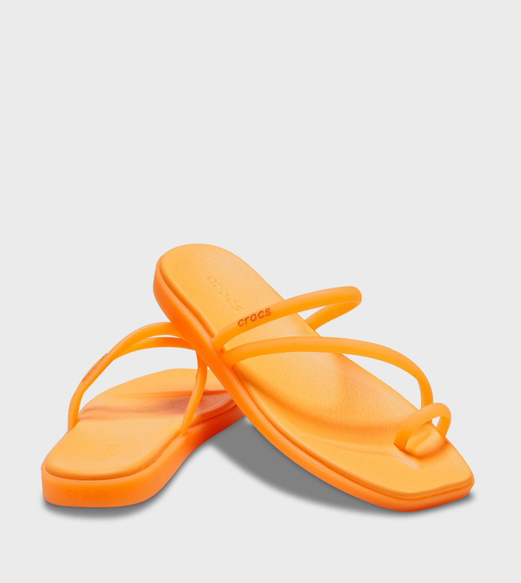 Crocs  Flat Sandals - Orange Flat Sandals