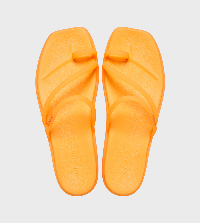 Crocs  Flat Sandals - Orange Flat Sandals