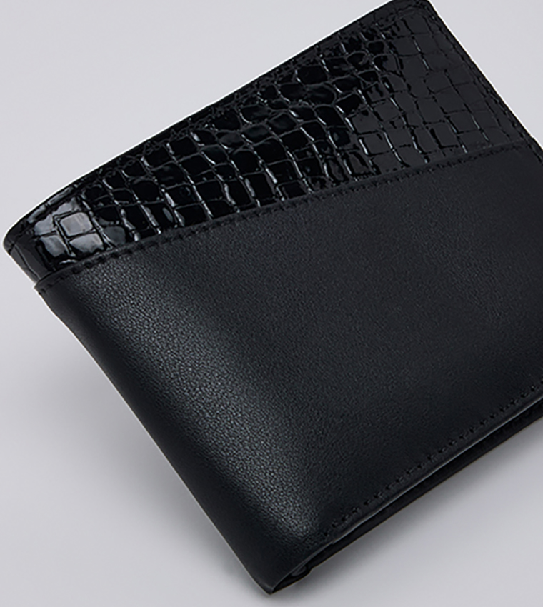 Textured Bi-Fold Wallet