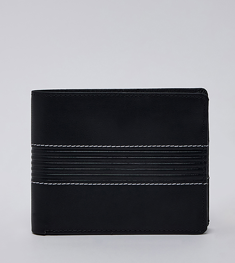 Textured Bi-Fold Wallet