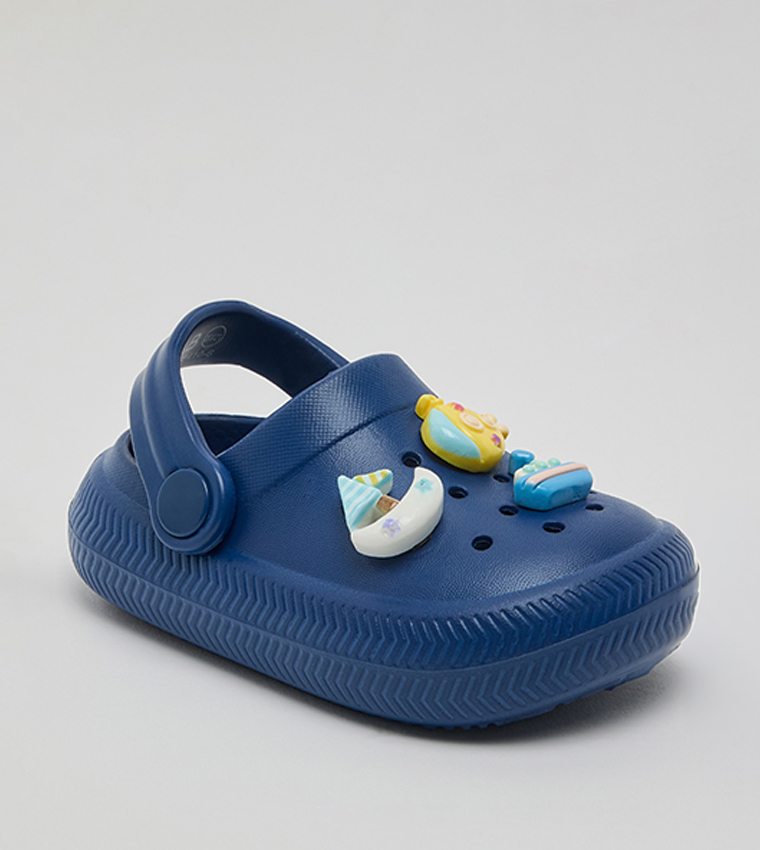 Charm Detail Slingback Clogs