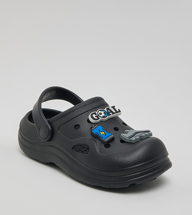 Charm Detail Slingback Clogs