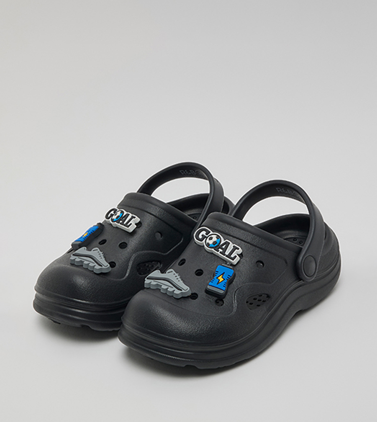 Charm Detail Slingback Clogs