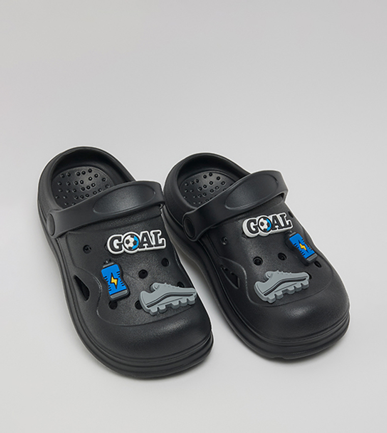Charm Detail Slingback Clogs