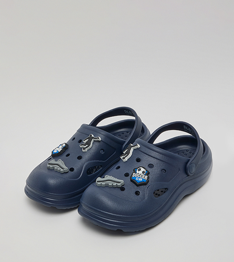 Charm Detail Slingback Clogs