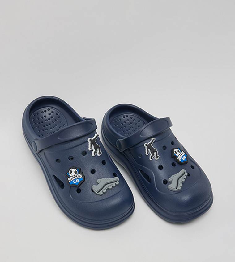 Charm Detail Slingback Clogs