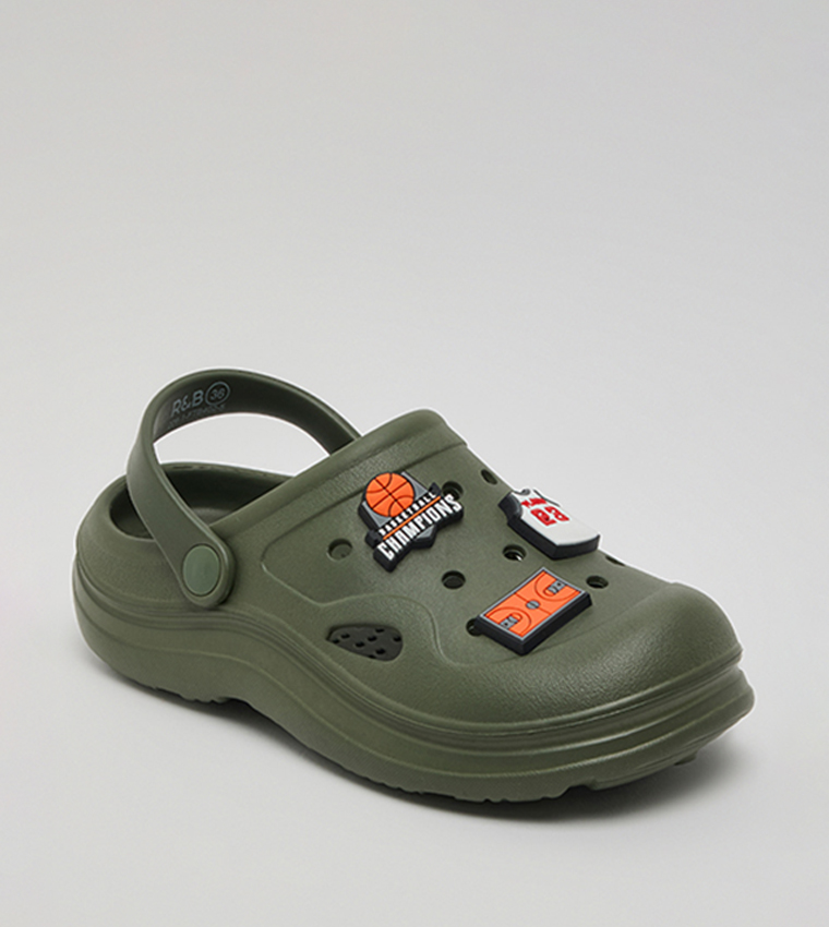 Charm Detail Slingback Clogs