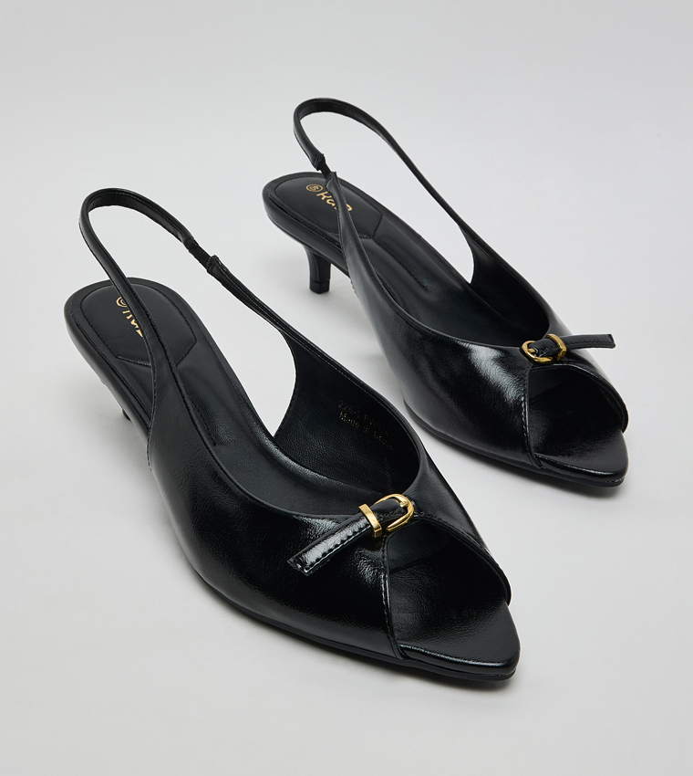 Peep Toe Slingback Sandals