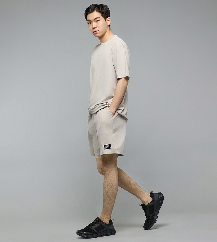 Solid Shorts with Drawstring Waist