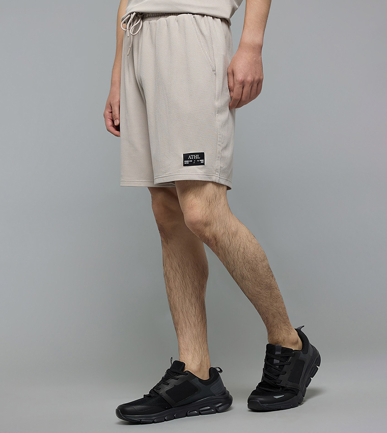 Solid Shorts with Drawstring Waist
