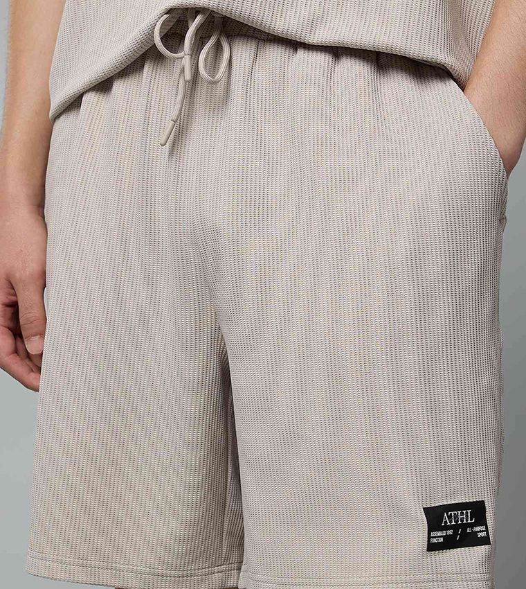 Solid Shorts with Drawstring Waist