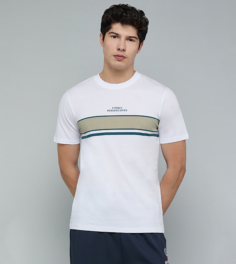 Printed T-Shirt with Crew Neck and Short Sleeves