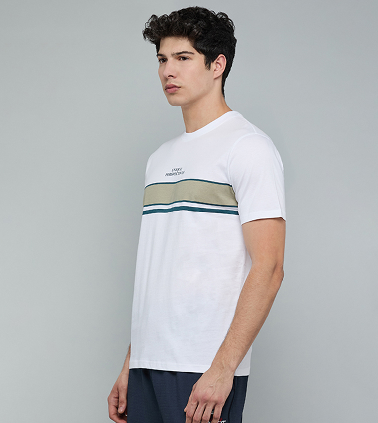 Printed T-Shirt with Crew Neck and Short Sleeves