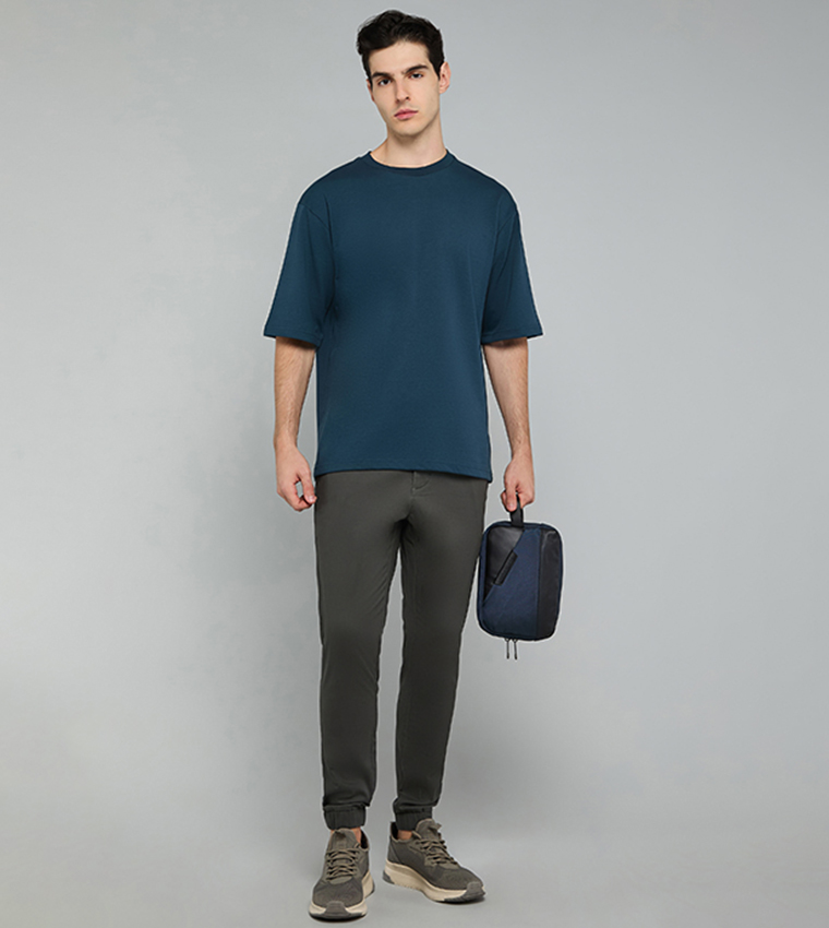 Solid T-Shirt with Crew Neck and Short Sleeves